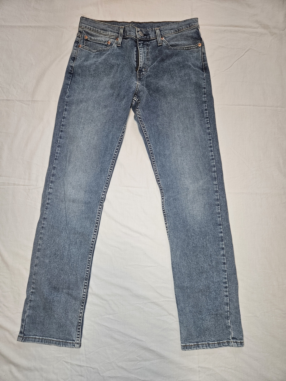 Levi's Mens 511 (32x32) Light Blue Straight Jeans